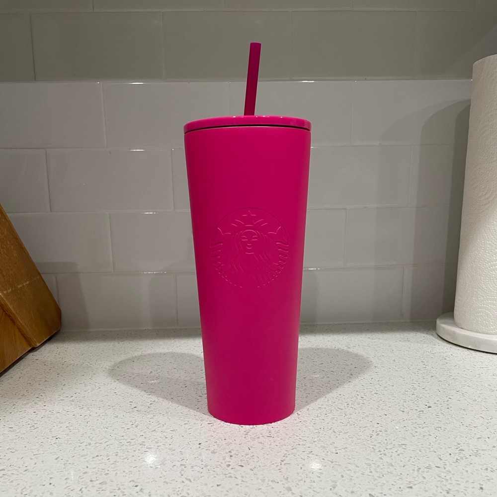 Hot Pink Starbucks 24oz Stainless Steel Tumbler